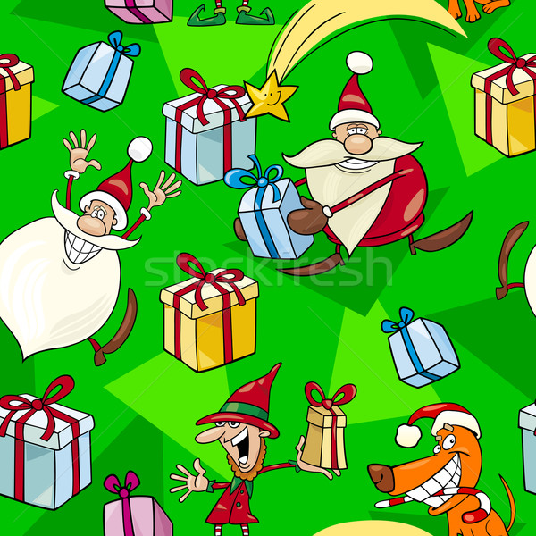 Christmas Cartoon Seamless Pattern Stock photo © izakowski