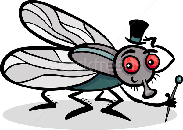 housefly insect cartoon illustration Stock photo © izakowski