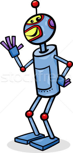 Stock photo: cartoon robot or droid illustration