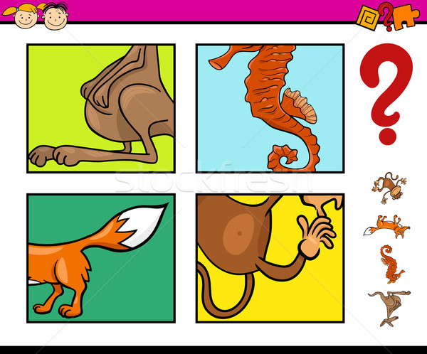 Taak dieren cartoon illustratie onderwijs Stockfoto © izakowski