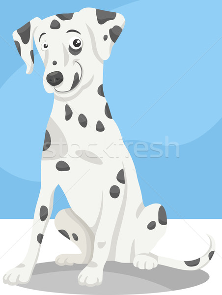 далматинец собака Cartoon иллюстрация Cute чистокровных собак Сток-фото © izakowski