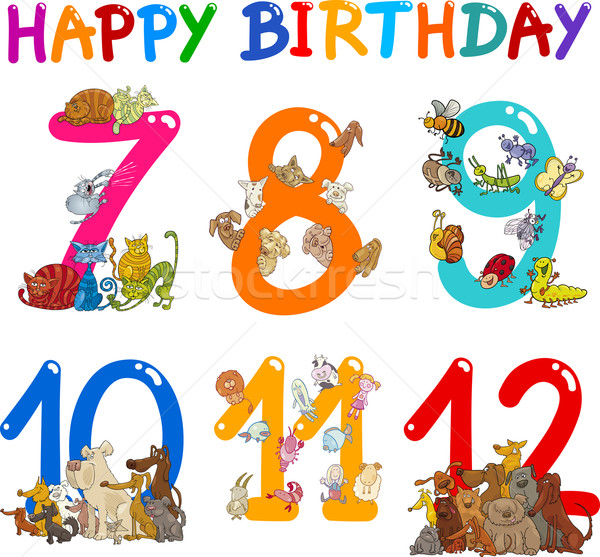Birthday Anniversary cartoons set Stock photo © izakowski