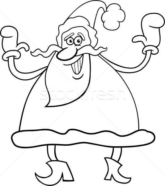 Дед Мороз Cartoon книжка-раскраска иллюстрация смешные отец Сток-фото © izakowski