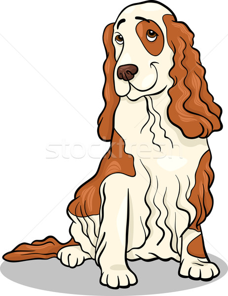 Foto stock: Cão · desenho · animado · ilustração · engraçado · animal · gráfico