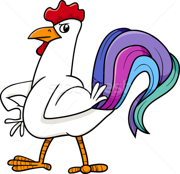 rooster bird farm animal cartoon Stock photo © izakowski