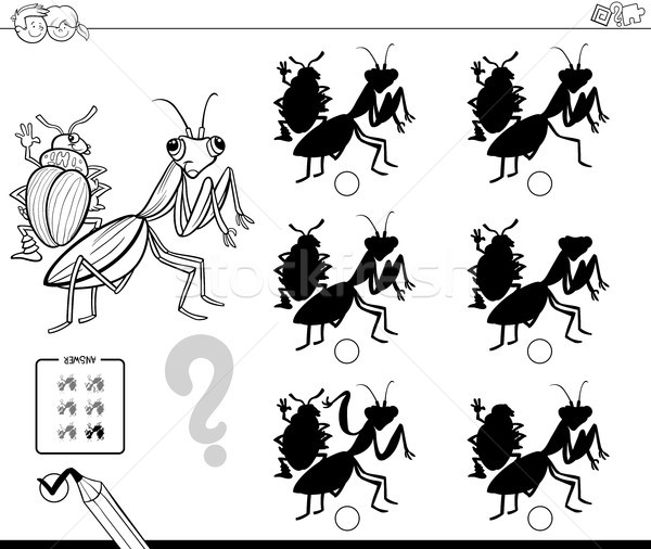 bugs shadows educational game color book Stock photo © izakowski