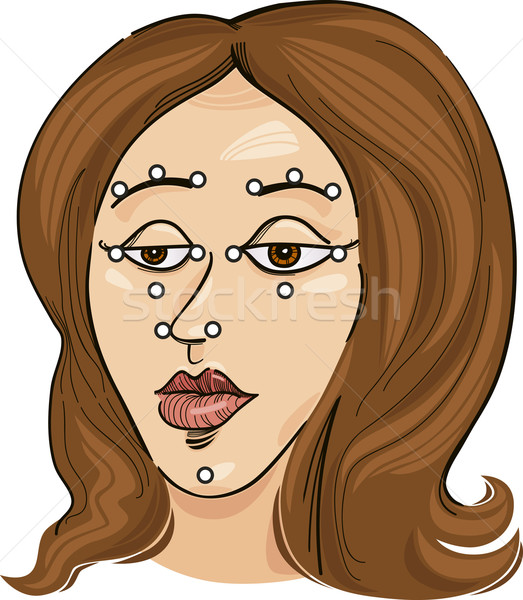 Acupressure points on face Stock photo © izakowski