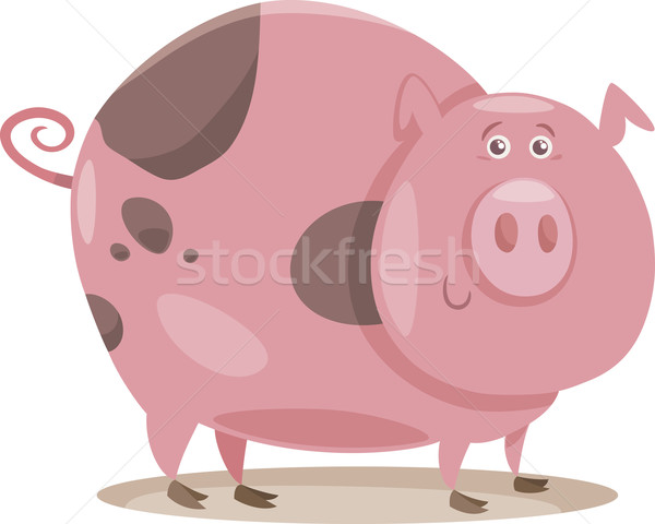 pig farm animal cartoon illustration Stock photo © izakowski