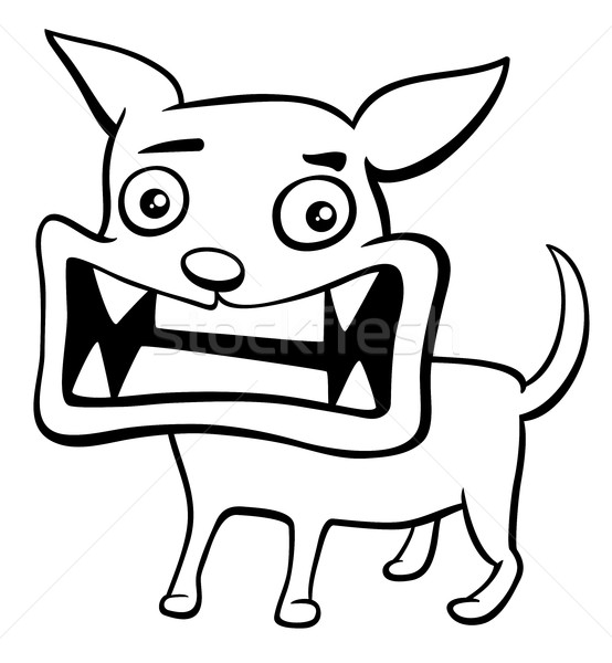 angry puppy coloring page Stock photo © izakowski