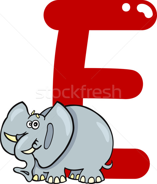 E for elephant Stock photo © izakowski