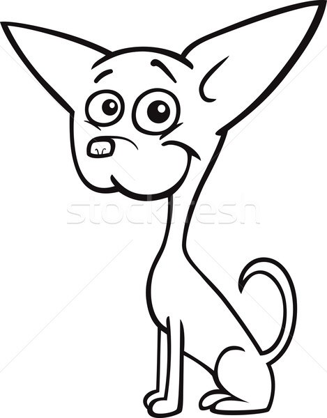 Chihuahua dog cartoon for coloring book Stock photo © izakowski