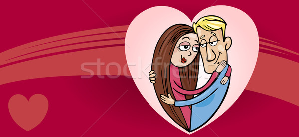 couple in love valentine card Stock photo © izakowski
