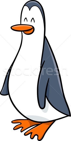 Pinguin Vogel Karikatur Illustration funny Tier Stock foto © izakowski