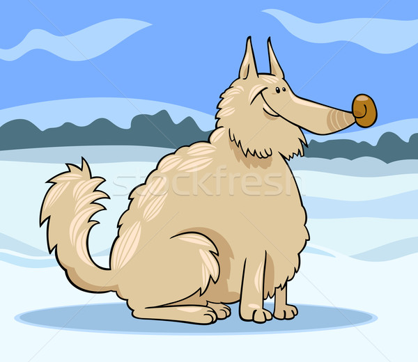 eskimo dog cartoon illustration Stock photo © izakowski