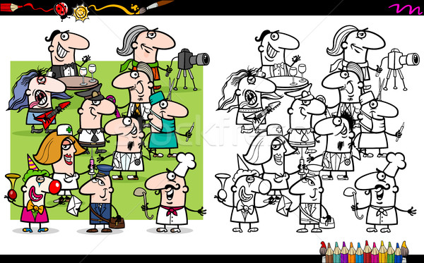 occupations coloring page Stock photo © izakowski