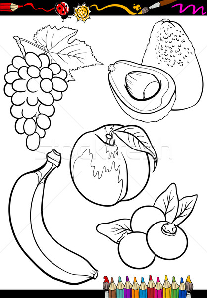 Ilustração banana para colorir livro imagem vetorial de izakowski© 25990613