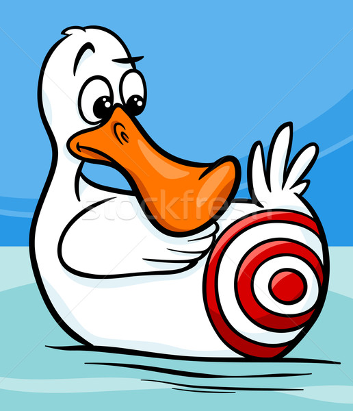 sitting duck saying cartoon illustration Stock photo © izakowski