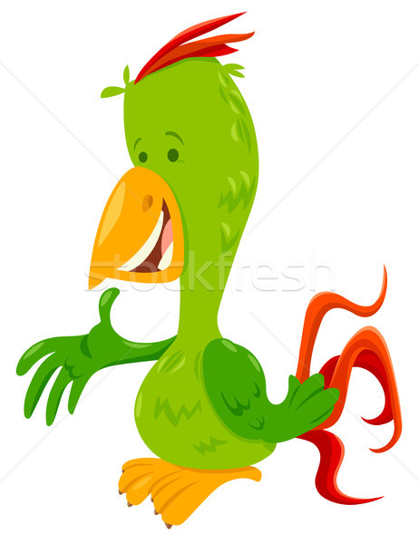 funny parrot bird cartoon animal character Stock photo © izakowski