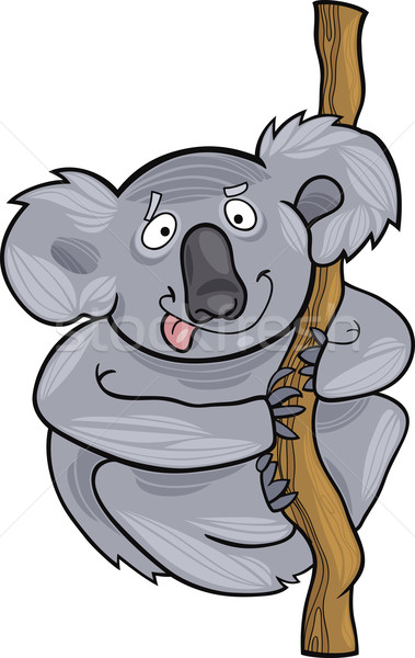 Desenho animado coala ilustração engraçado australiano feliz Foto stock © izakowski