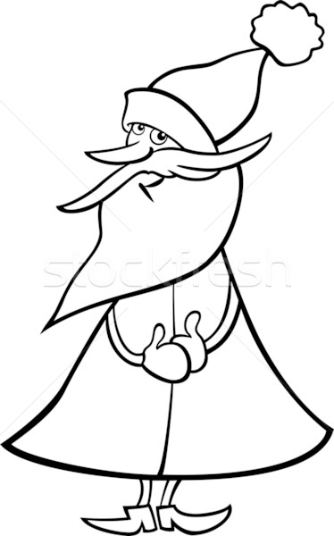 santa claus cartoon for coloring book Stock photo © izakowski