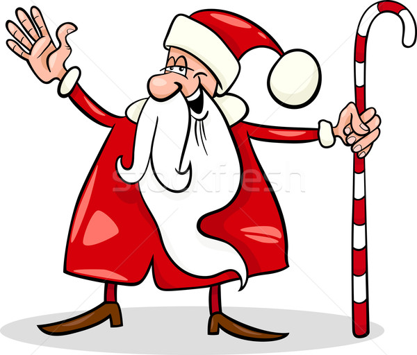 santa claus cartoon christmas illustration Stock photo © izakowski