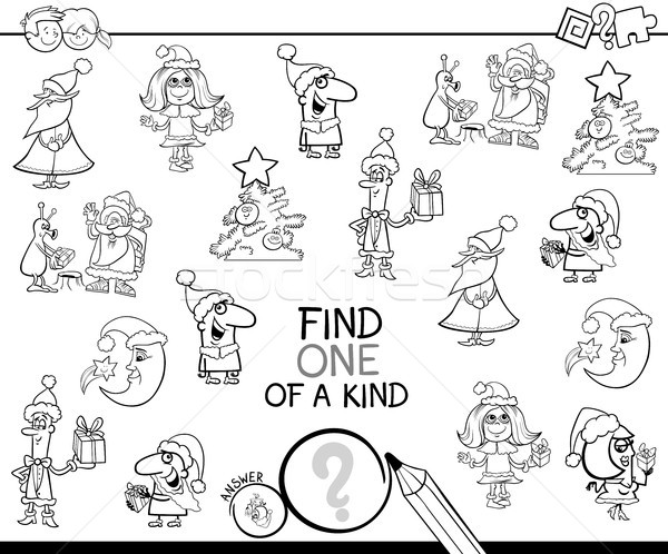 one of a kind game coloring book on xmas Stock photo © izakowski