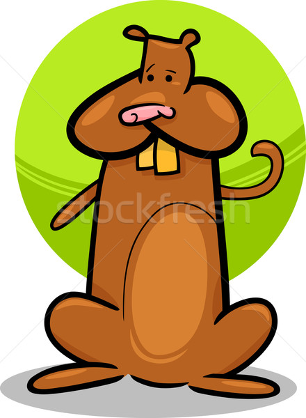 Cartoon doodle cute hamster illustratie grappig Stockfoto © izakowski