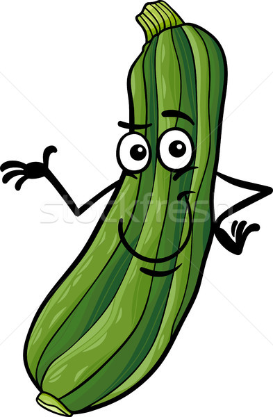 Funny Zucchini Gemuse Karikatur Illustration Comic Vektor Grafiken C Izakowski Stockfresh