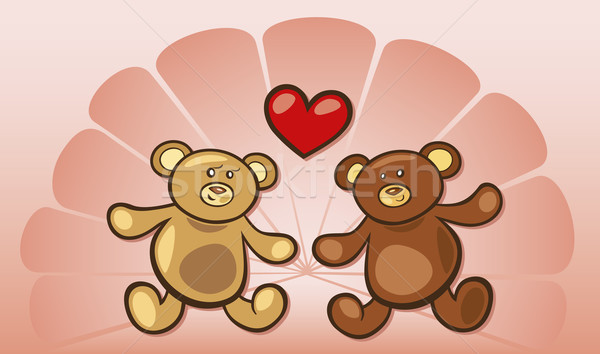 Teddy bears in love Stock photo © izakowski