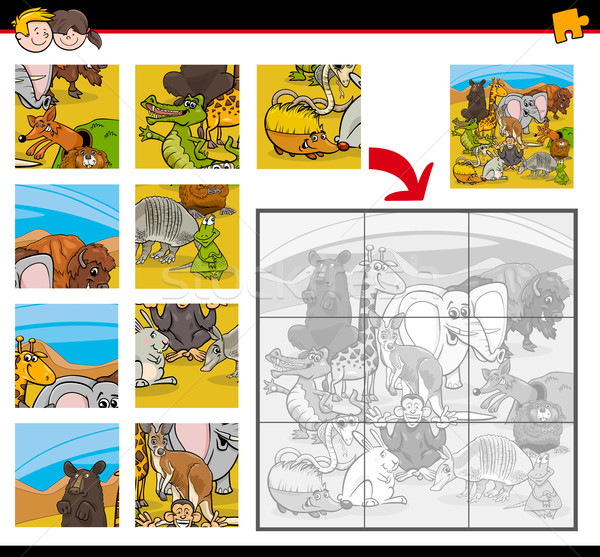Dieren cartoon illustratie onderwijs Stockfoto © izakowski