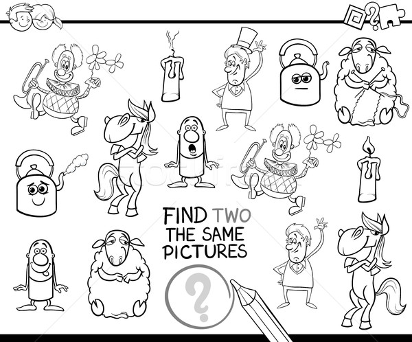 educational activity coloring page Stock photo © izakowski