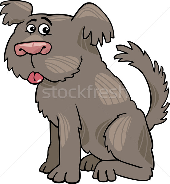 Sheepdog shaggy dog cartoon illustration Stock photo © izakowski