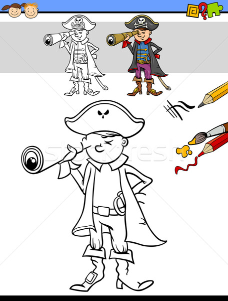 preschool drawing and coloring task Stock photo © izakowski