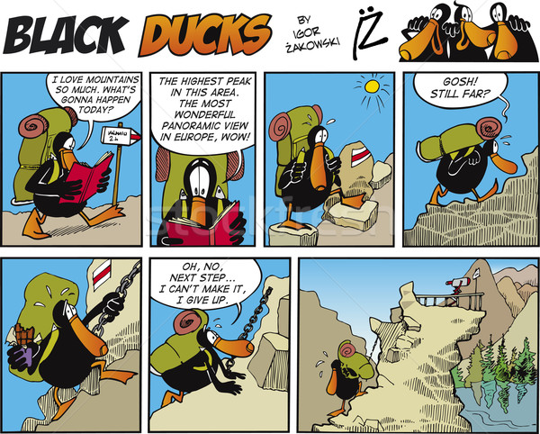 Negru comic poveste zâmbet ciocolată prietenii Imagine de stoc © izakowski