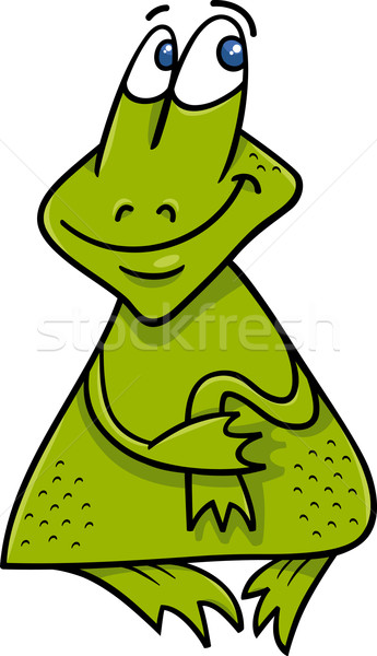 żaba ropucha cartoon ilustracja funny amfibia Zdjęcia stock © izakowski