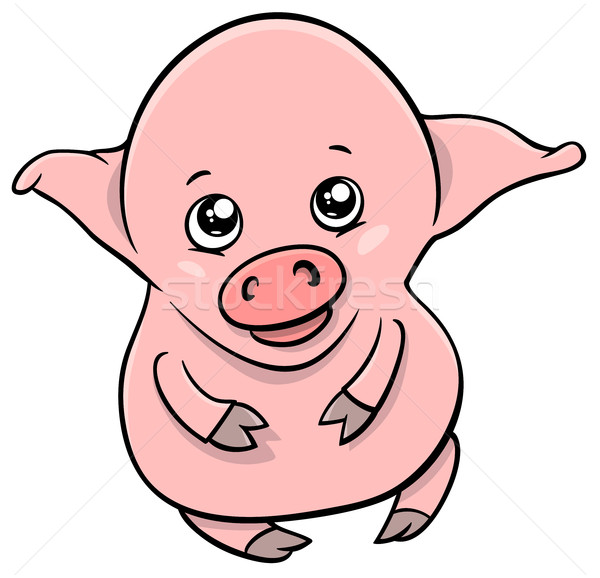 Sevimli domuz yavrusu karikatür örnek küçük Stok fotoğraf © izakowski