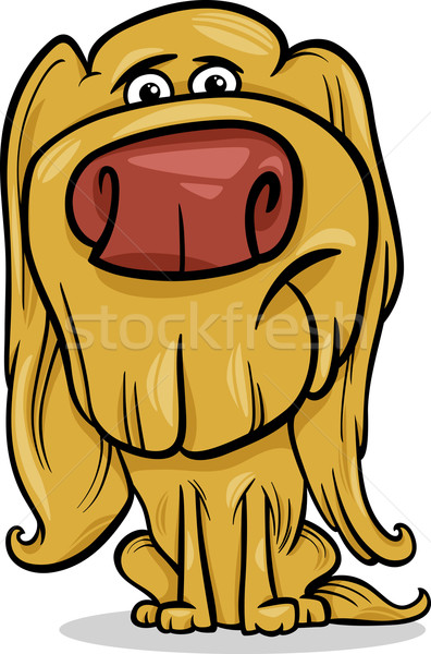 волосатый собака Cartoon иллюстрация Cute смешные Сток-фото © izakowski