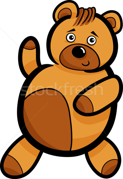 Stockfoto: Cartoon · cute · teddybeer · illustratie · gelukkig