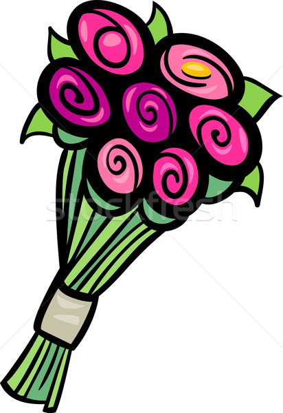 Blumen Clip Art Karikatur Illustration Haufen Bouquet Stock foto © izakowski