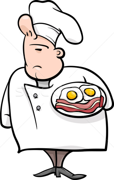english chef cartoon illustration Stock photo © izakowski