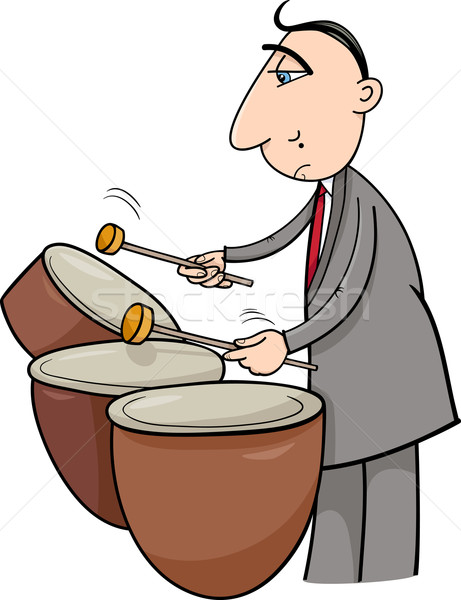 drummer musician cartoon illustration Stock photo © izakowski