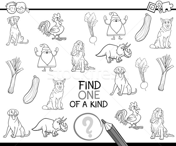 one of a kind coloring page Stock photo © izakowski