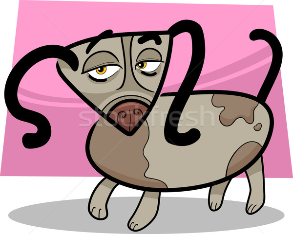 Karikatür karalama komik köpek örnek köpek yavrusu Stok fotoğraf © izakowski
