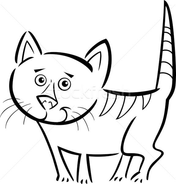кошки котенка книжка-раскраска Cartoon иллюстрация Cute Сток-фото © izakowski