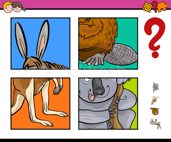 activity game with animals Stock photo © izakowski