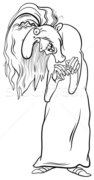 witch character coloring page Stock photo © izakowski