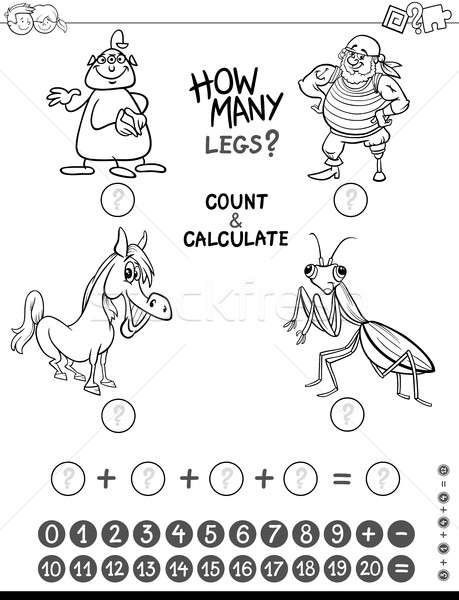 Stock photo: counting game coloring page