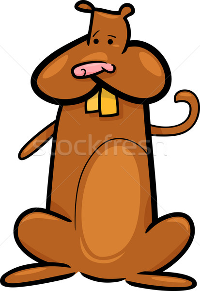 Cartoon doodle cute hamster illustratie grappig Stockfoto © izakowski