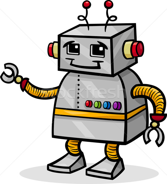 cartoon robot or droid illustration Stock photo © izakowski