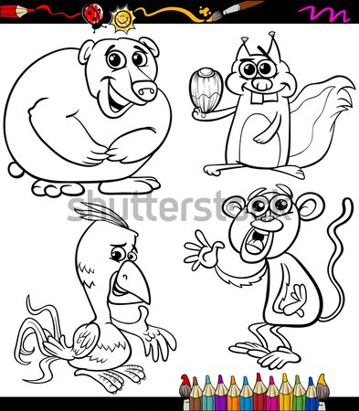 little red riding hood coloring book Stock photo © izakowski
